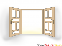 Doppeltür Clipart, Bild, Illustration
