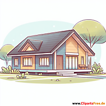 Bungalow Clipart - Bilder zum Thema Architektur