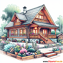 Datscha Clipart - Bilder zum Thema Immobilien