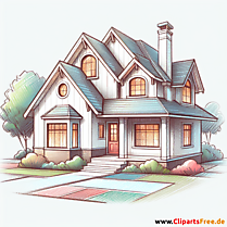 Einfamilienhaus Clipart - Bilder zum Thema Immobilien