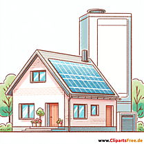 Niedrigenergiehaus Clipart - Bilder zum Thema Immobilien