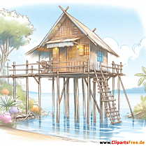 Pfahlbau Clipart - Bilder zum Thema Immobilien