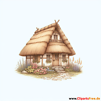 Reetdachhaus Clipart - Bilder zum Thema Immobilien