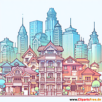 Stadtvilla Clipart - Bilder zum Thema Architektur