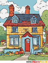 Haus Illustration im Comic-Stil