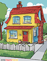 Haus mit Vorgarten kostenlose Clipart-Illustration