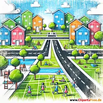 Neubaugebiet Clipart