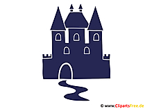 Schloss Silhouette Clipart, Bild, Grafik