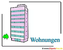 Wohnungen Clipart Bild Hochhaus