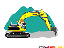 Bagger Bild - Industrie Cliparts, Wirtschaft Bilder, Business Grafiken, Illustrationen
