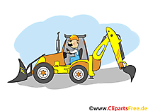 Baumaschine, Traktor Bild - Industrie Cliparts, Wirtschaft Bilder, Business Grafiken