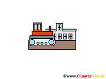 Bulldozer Clipart, Bild, Cartoon, Grafik gratis
