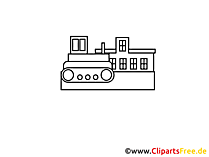 Bulldozer Zeichnung, Grafik, Clipart, Bild