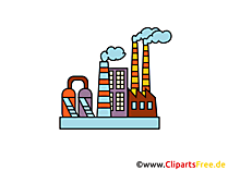 Fabrik Gebäude Clipart, Bild, Grafik, Illustration gratis