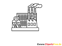 Fabrik, Werk Zeichnung, Grafik, Clipart, Bild