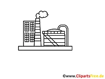 Fabrik Zeichnung, Grafik, Clipart, Bild
