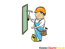 Fachmann, Bauarbeiten - Industrie Cliparts, Wirtschaft Bilder, Business Grafiken, Illustrationen