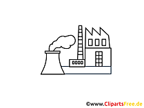 Industriegebiet Zeichnung, Grafik, Clipart, Bild