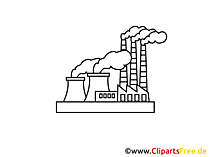 Kraftwerk Zeichnung, Grafik, Clipart, Bild
