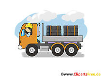 LKW Transport, Logistik - Industrie Cliparts, Wirtschaft Bilder, Business Grafiken, Illustrationen