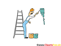 Maler bei der Arbeit - Industrie Bilder, Wirtschaft Illustrationen, Business Grafiken, Cliparts
