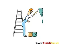 Maler bei der Arbeit - Industrie Bilder, Wirtschaft Illustrationen, Business Grafiken, Cliparts