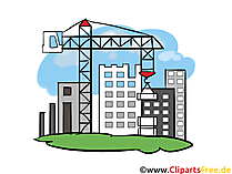 Neubaugebiet, Baustelle, Wohnungen - Industrie Cliparts, Wirtschaft Bilder, Grafiken, Illustrationen
