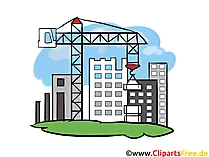 Neubaugebiet, Baustelle, Wohnungen - Industrie Cliparts, Wirtschaft Bilder, Grafiken, Illustrationen
