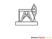 Ölindustrie Zeichnung, Grafik, Clipart, Bild