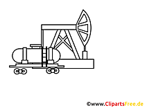 Ölraffinerie Zeichnung, Grafik, Clipart, Bild