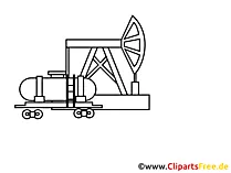 Ölraffinerie Zeichnung, Grafik, Clipart, Bild