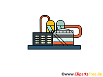 Raffinerie Clipart, Bild, Cartoon, Grafik gratis