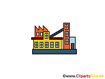 Verarbeitung, Werk, Fabrik Clipart, Bild, Cartoon, Grafik