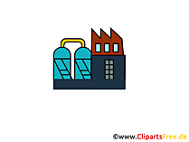 Werksgebäude Werk Zeichnung, Grafik, Clipart, Bild