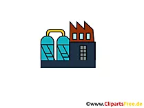 Werksgebäude Werk Zeichnung, Grafik, Clipart, Bild
