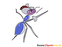Ameise Comic, Cartoon, Clipart, Bild, Zeichnung, Illustration gratis