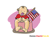 4 July Clip Art, Image, Graphic, Cartoon, Comic free