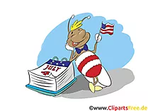 July 4th Clip Art, Image, Comic, Cartoon