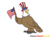 July 4th Clipart, Bild, Grusskarte gratis