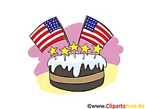 USA Flag Clipart, 4 July, Image, Graphic