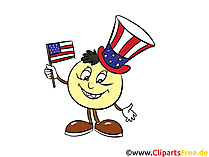 USA Nationalfeiertag Clipart, Bild, Grusskarte gratis