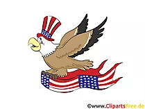USA Unabhängigkeitstag Clipart, Bild, Grusskarte, Cartoon gratis