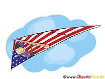 USA Unabhängigkeitstag Clipart, Bild, Grusskarte gratis