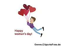 Frauen Tag Karte, Clipart, Bild, Illustration