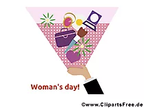 Glückwunschkarte zum Frauentag