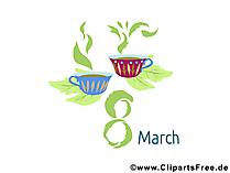 Internationaler Frauentag Karte, Bild, Clipart