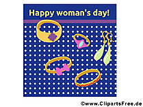 Wünsche zum Frauentag Clipart, Karte Wünsche zum Frauentag Clipart, Karte