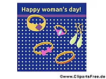Wünsche zum Frauentag Clipart, Karte