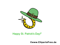Clipart Hufeisen und Hut zum st Patrics Day