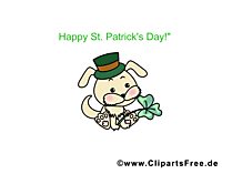 Kleeblatt - Viel Glück Karte, Clipart, Illustration, Bild